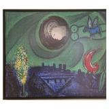 Marc Chagall Quai de Bercy Reproduction Canvas Lithograph (1954)