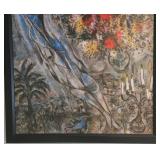 Marc Chagall Les Amoureux en Gris (Lovers in Grey) - Framed Reproduction Canvas Artwork