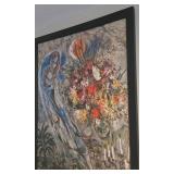 Marc Chagall Les Amoureux en Gris (Lovers in Grey) - Framed Reproduction Canvas Artwork