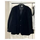 Claiborne Velvet Black Tie Jacket 48XL Long & Brandon Michael Vest XXL
