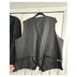 Claiborne Velvet Black Tie Jacket 48XL Long & Brandon Michael Vest XXL