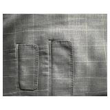 Sam Surin Windowpane Gray Italian Wool Suit - 44 Chest XL Long