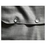 Sam Surin Windowpane Gray Italian Wool Suit - 44 Chest XL Long