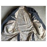 Sam Surin Windowpane Gray Italian Wool Suit - 44 Chest XL Long