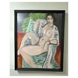 Henri Matisse - Draped Nude Screen Print on Canvas, 26 x 32 in, Framed