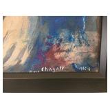 Framed Marc Chagall - Two Heads at the Window Reproduction Canvas Print