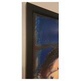 Framed Marc Chagall - Two Heads at the Window Reproduction Canvas Print