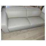 Raymod Top Grain Genuine Italian Leather Square Arm Sofa