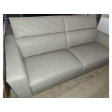 Raymod Top Grain Genuine Italian Leather Square Arm Sofa