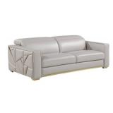 Raymod Top Grain Genuine Italian Leather Square Arm Sofa