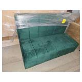 Green Velvet double sofa booth