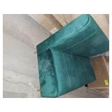 Green Velvet double sofa booth