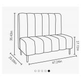 Green Velvet double sofa booth