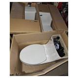 3-Glacier Bay 1 peice power flush toilets