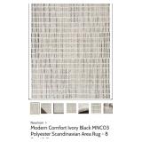 8x10 ivory black area rug