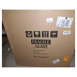 32x32 round mirror black