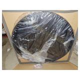 32x32 round mirror black