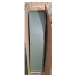 Forest green pantry cabinet and wall cabinet