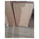 Forest green pantry cabinet and wall cabinet