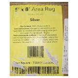5x8 silver area rug