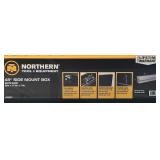 *Northern Tool + Equipment Side-Mount Truck Toolbox, 48in. x 11.5in. x 11in., Aluminum, Textured Matte Black, Pull Handle Latch #48632 Msrp $369.99 see description