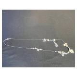 Red Bead Necklace Set with Treska Sunburst Pendant & Silver Tone Charm Necklaces