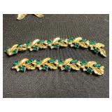 Vintage Jewelry Collection: Rhinestone Necklace, Turquoise & Crystal Brooches, Pins - all missing stones or back pins