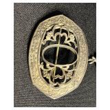 Vintage Jewelry Collection: Rhinestone Necklace, Turquoise & Crystal Brooches, Pins - all missing stones or back pins