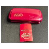 Clinton Watch - Swiss, Red Gold-Tone Cushion Case, Link Bracelet, Includes Box & Manual