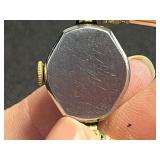 Clinton Watch - Swiss, Red Gold-Tone Cushion Case, Link Bracelet, Includes Box & Manual