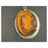 Boho Beaded Necklace Set with Cameo Pendant, Shell Hearts & M Initial Charm