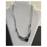 Boho Beaded Necklace Set with Cameo Pendant, Shell Hearts & M Initial Charm