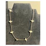 Boho Beaded Necklace Set with Cameo Pendant, Shell Hearts & M Initial Charm