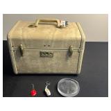 Samsonite Streamlite Vintage Train Case - Beige Aluminum Vanity Case & Accessories