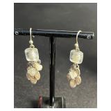 Pink Bead Multi-Strand Necklace with Faux Pearls, Mickey & Minnie Clips, Virgin Mary Charms & Mixed Earrings