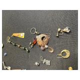 Huge Lot of Single Vintage Costume Earrings, Pendants & Charms