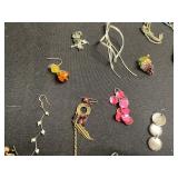 Huge Lot of Single Vintage Costume Earrings, Pendants & Charms