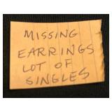 Huge Lot of Single Vintage Costume Earrings, Pendants & Charms