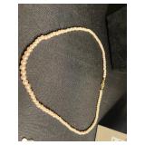 Avon Pearl Necklace - Cream Faux Pearl Bead Strand w Silver Tone Clasp - pearls unauthenticated