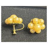 Vintage Pearl (unverified) Necklace Set With Heart Pendant & Leaf Earrings - Assorted Jewelry Collection