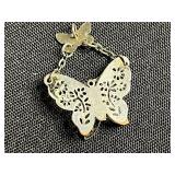 Vintage Pearl (unverified) Necklace Set With Heart Pendant & Leaf Earrings - Assorted Jewelry Collection