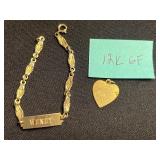 10K GF & 12K GF Pendants, Hollywood Brooch, Chains, Pendant Necklaces, "Wend" Bracelet