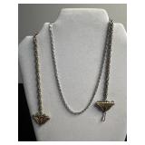 Fashion Jewelry Bundle: Gold-Tone & Silver Chain Necklaces, Beaded Bracelets & Italy Pendant