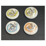 Art in the Alley Pin Set, Pink Bead Jewelry, Necklaces, Earrings, Bracelets & Charms