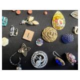 Assorted Costume Jewelry Collection - Rings, Brooches, Pendants & Beads Odds & Ends for Jewelry Making