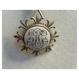 Monogram Pendant Necklace on Chain, RMN Necklace, Black Coral Earrings w No Wires, Alice Caviness Earrings & More VTG Earrings!