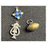 Monogram Pendant Necklace on Chain, RMN Necklace, Black Coral Earrings w No Wires, Alice Caviness Earrings & More VTG Earrings!