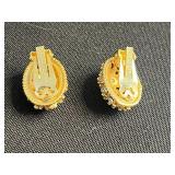 Monogram Pendant Necklace on Chain, RMN Necklace, Black Coral Earrings w No Wires, Alice Caviness Earrings & More VTG Earrings!