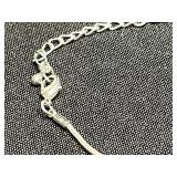 Abalone Pendant Necklace with Hammered Teardrop Earrings Set