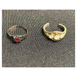 Gold-Tone Rosary Necklace with Pink Beads, Heart Charm & Crucifix Pendant